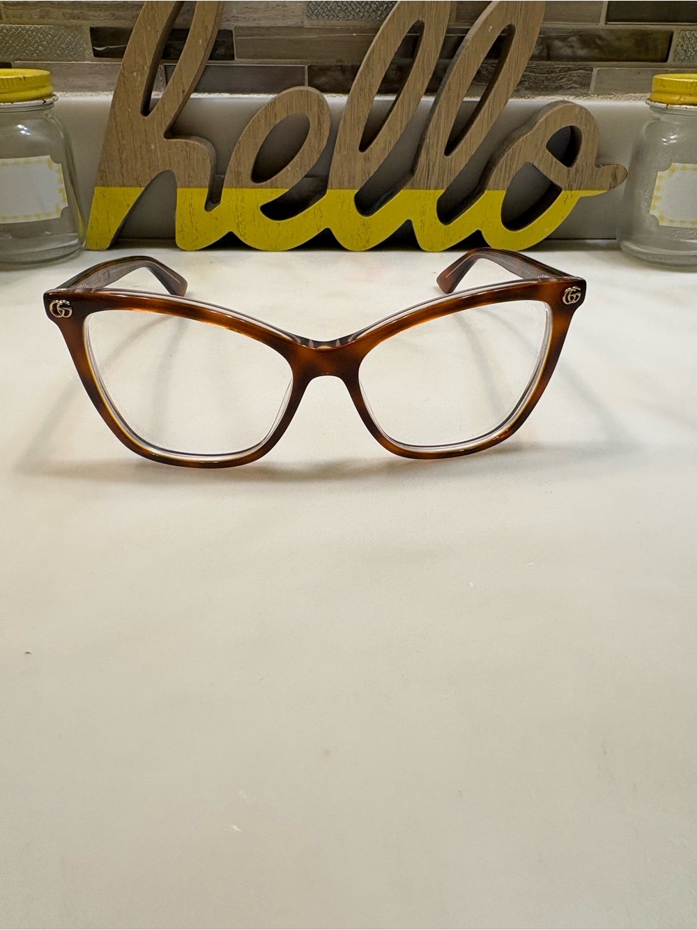 Gucci Brown Tortoiseshell Cat-Eye Frames